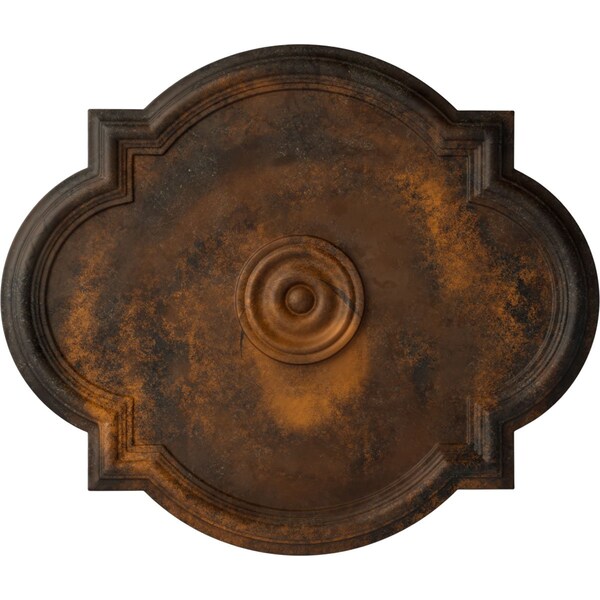 Ekena Millwork Waltz Ceiling Medallion (Fits Canopies up to 5 1/4"), Hand-Painted Rust, 24"W x 20 1/2"H x 1 1/8"P CM24WARUS - main